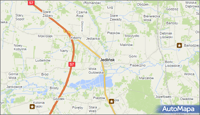 mapa Jedlińsk, Jedlińsk na mapie Targeo