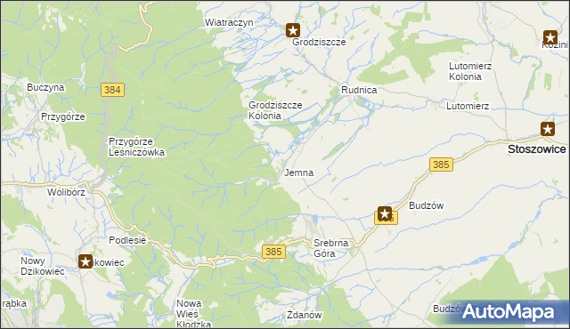 mapa Jemna, Jemna na mapie Targeo