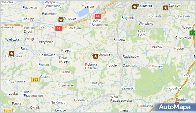 mapa Jurczyce, Jurczyce na mapie Targeo