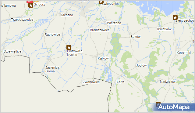 mapa Kałków gmina Otmuchów, Kałków gmina Otmuchów na mapie Targeo