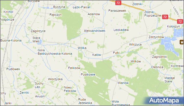 mapa Kałów, Kałów na mapie Targeo