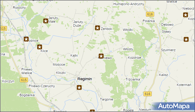 mapa Karniewo gmina Regimin, Karniewo gmina Regimin na mapie Targeo