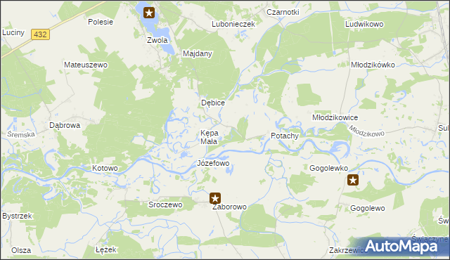 mapa Kępa Wielka, Kępa Wielka na mapie Targeo