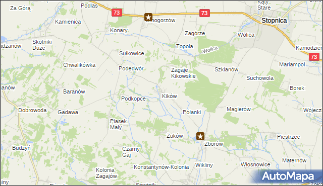 mapa Kików, Kików na mapie Targeo