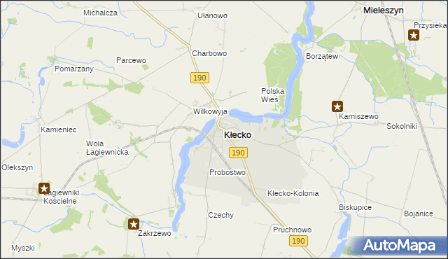 mapa Kłecko, Kłecko na mapie Targeo