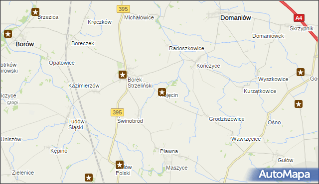 mapa Kojęcin, Kojęcin na mapie Targeo