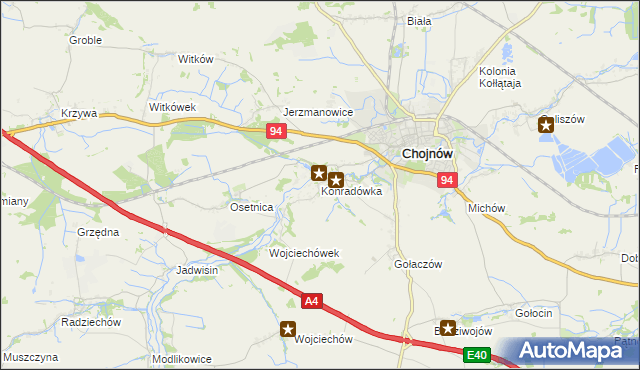 mapa Konradówka, Konradówka na mapie Targeo