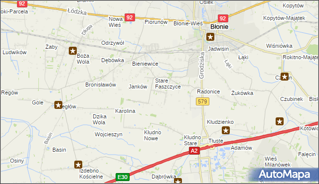 mapa Konstantów gmina Błonie, Konstantów gmina Błonie na mapie Targeo