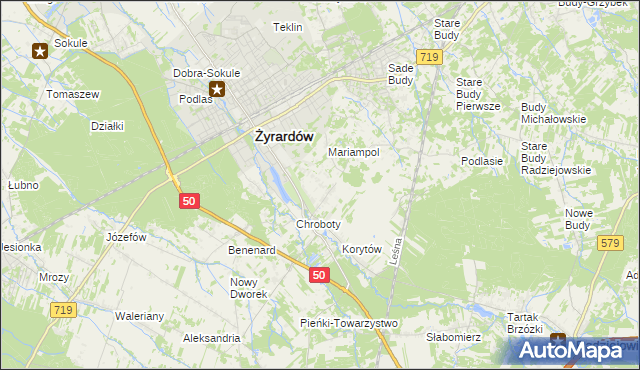 mapa Korytów A, Korytów A na mapie Targeo