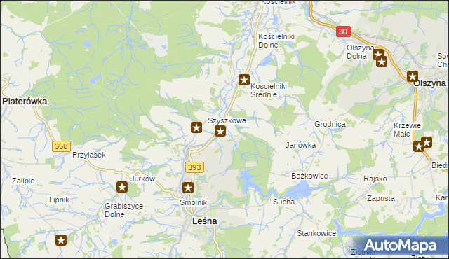 mapa Kościelniki Górne, Kościelniki Górne na mapie Targeo