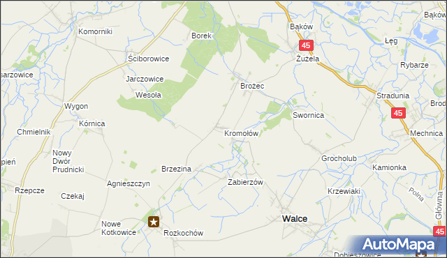 mapa Kromołów, Kromołów na mapie Targeo