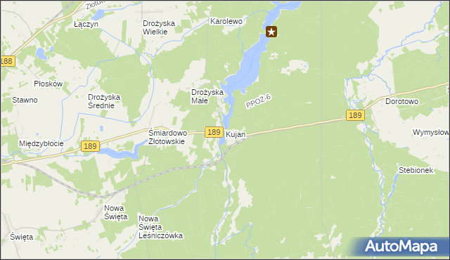mapa Kujan, Kujan na mapie Targeo