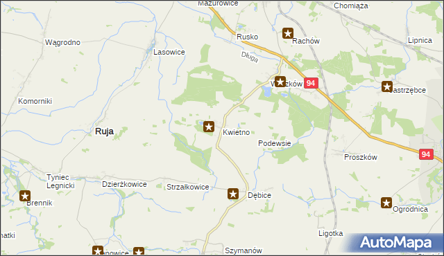 mapa Kwietno, Kwietno na mapie Targeo