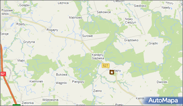 mapa Kwitajny Gajówka, Kwitajny Gajówka na mapie Targeo