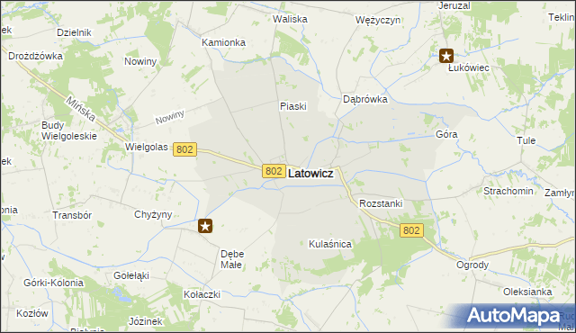 mapa Latowicz, Latowicz na mapie Targeo