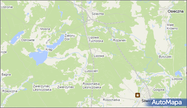 mapa Lipowa gmina Śliwice, Lipowa gmina Śliwice na mapie Targeo