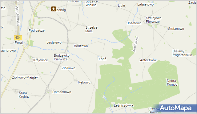 mapa Łódź gmina Piaski, Łódź gmina Piaski na mapie Targeo