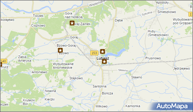 mapa Lubasz powiat czarnkowsko-trzcianecki, Lubasz powiat czarnkowsko-trzcianecki na mapie Targeo