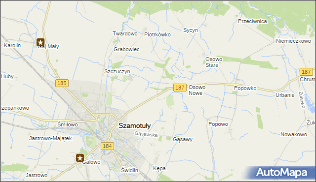 mapa Ludwikowo gmina Szamotuły, Ludwikowo gmina Szamotuły na mapie Targeo