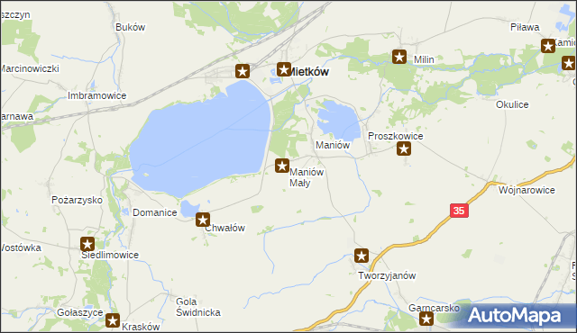 mapa Maniów Mały, Maniów Mały na mapie Targeo