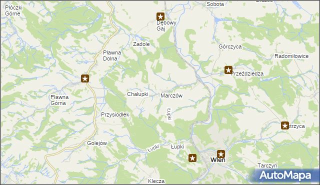 mapa Marczów, Marczów na mapie Targeo