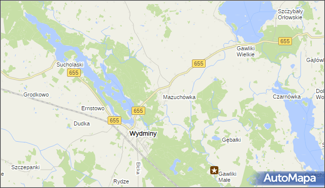 mapa Mazuchówka, Mazuchówka na mapie Targeo