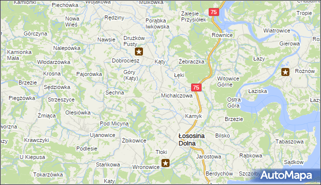 mapa Michalczowa, Michalczowa na mapie Targeo