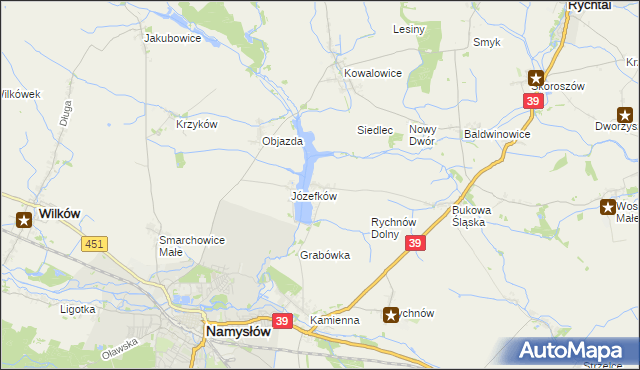 mapa Michalice, Michalice na mapie Targeo