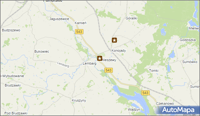 mapa Mileszewy, Mileszewy na mapie Targeo