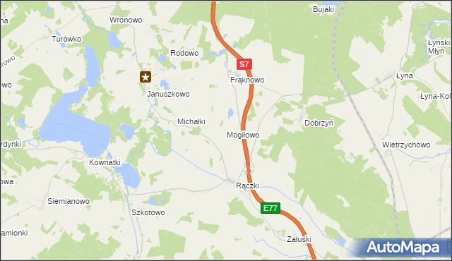 mapa Mogiłowo, Mogiłowo na mapie Targeo