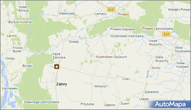 mapa Mystkówiec-Szczucin, Mystkówiec-Szczucin na mapie Targeo