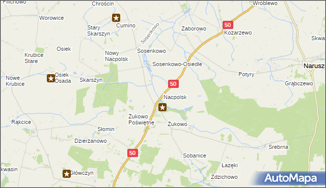 mapa Nacpolsk, Nacpolsk na mapie Targeo