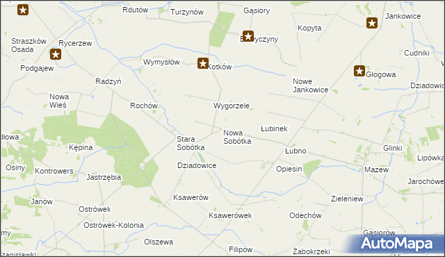 mapa Nowa Sobótka, Nowa Sobótka na mapie Targeo