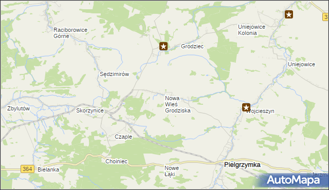 mapa Nowa Wieś Grodziska, Nowa Wieś Grodziska na mapie Targeo