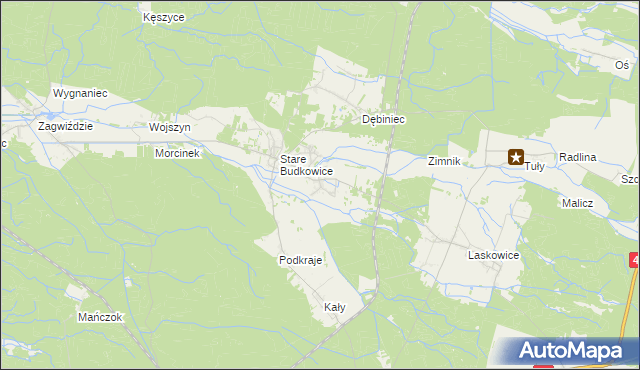 mapa Nowe Budkowice, Nowe Budkowice na mapie Targeo