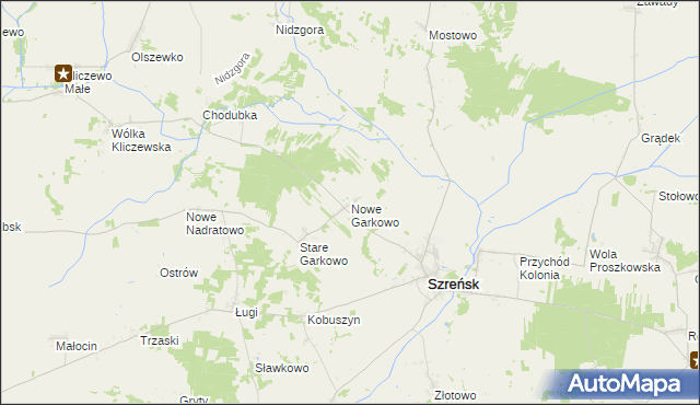 mapa Nowe Garkowo, Nowe Garkowo na mapie Targeo
