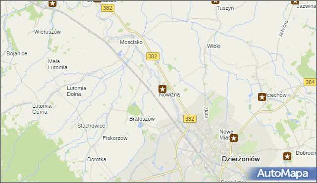 mapa Nowizna gmina Dzierżoniów, Nowizna gmina Dzierżoniów na mapie Targeo