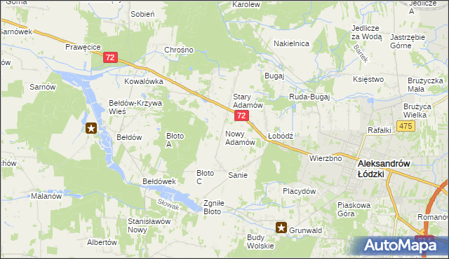 mapa Nowy Adamów, Nowy Adamów na mapie Targeo