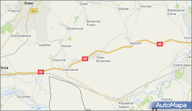 mapa Nowy Browiniec, Nowy Browiniec na mapie Targeo