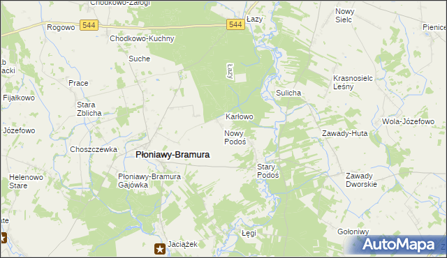 mapa Nowy Podoś, Nowy Podoś na mapie Targeo