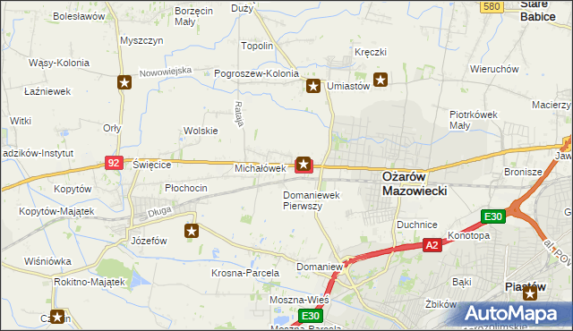 mapa Ołtarzew, Ołtarzew na mapie Targeo