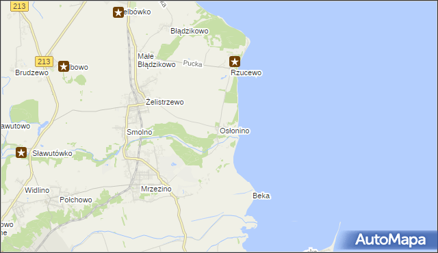 mapa Osłonino, Osłonino na mapie Targeo