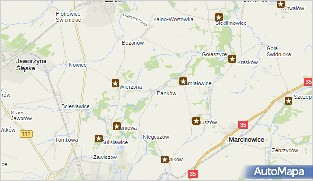 mapa Panków, Panków na mapie Targeo