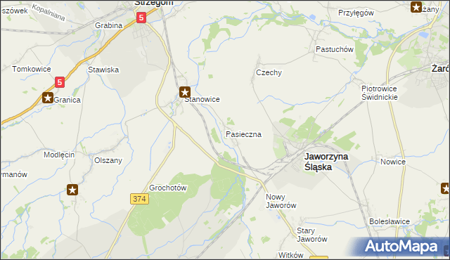 mapa Pasieczna, Pasieczna na mapie Targeo