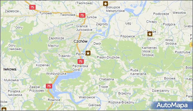 mapa Piaski-Drużków, Piaski-Drużków na mapie Targeo