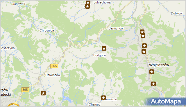 mapa Podgórki gmina Świerzawa, Podgórki gmina Świerzawa na mapie Targeo