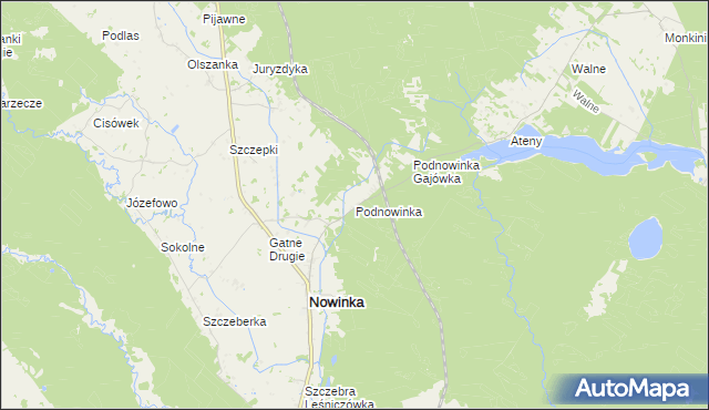 mapa Podnowinka, Podnowinka na mapie Targeo