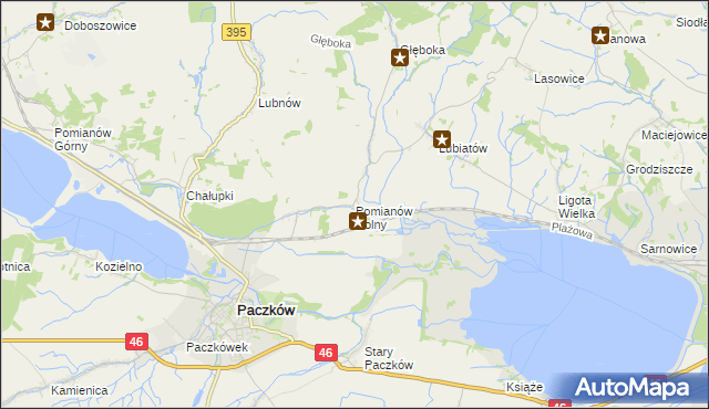 mapa Pomianów Dolny, Pomianów Dolny na mapie Targeo