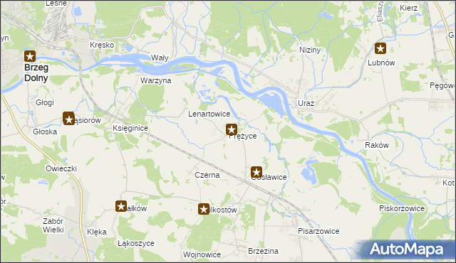 mapa Prężyce, Prężyce na mapie Targeo