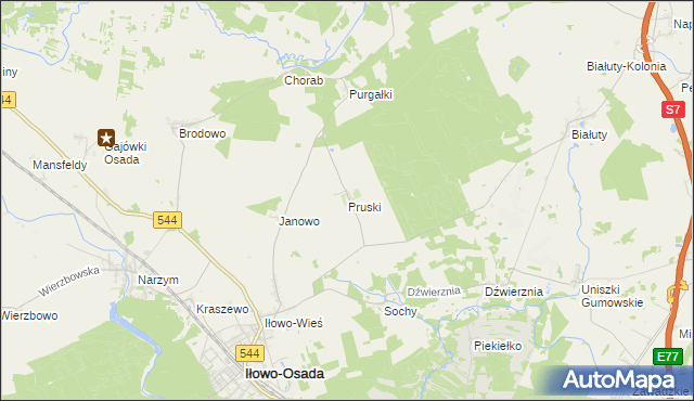 mapa Pruski, Pruski na mapie Targeo